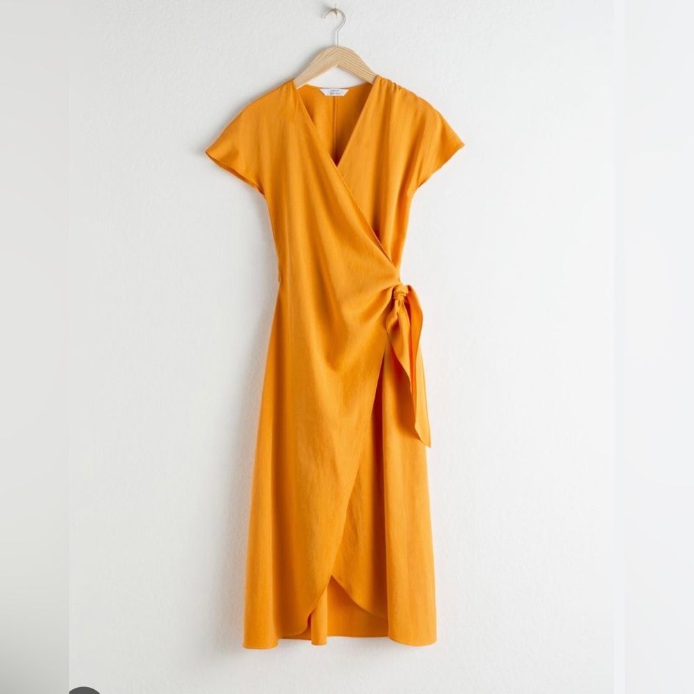 & Other Stories Lyocell blend wrap midi dress
